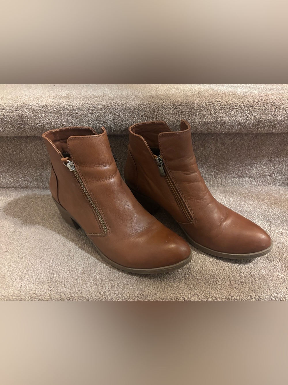 Everly brown leather ankle boot